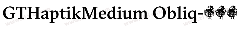 GTHaptikMedium Obliq字体转换